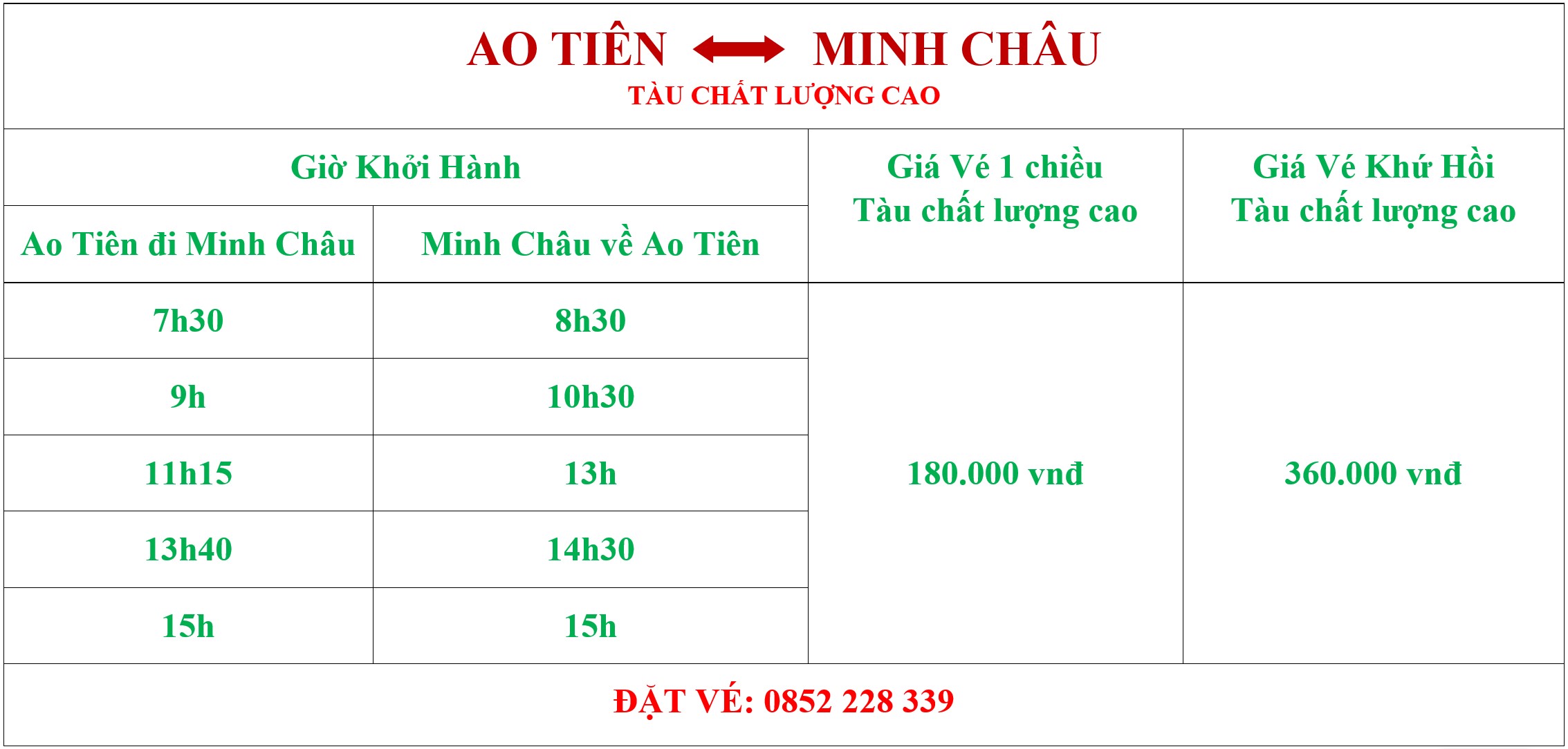 tàu cao tốc ao tiên minh châu